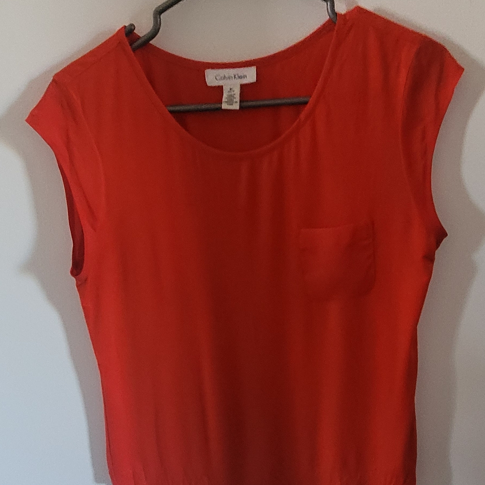 Calvin Klein Women's Bold Red Muscle Tee